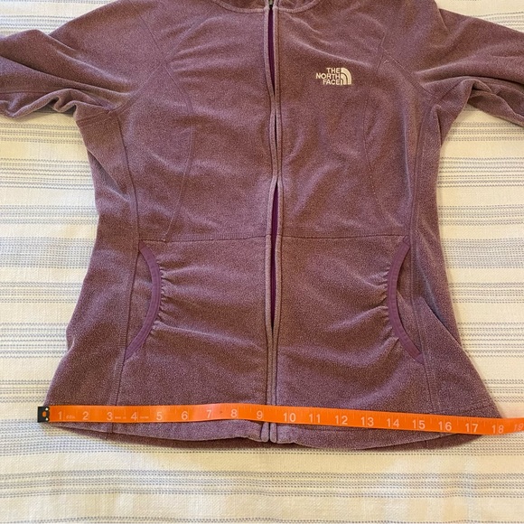 The North Face Purple Lavender Light Fleece Hooded Zip Up Hoody w/ Thumb Holes S - Picture 4 of 9